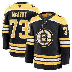 Miehille NHL Boston Bruins Pelipaita Fanatics Premium Charlie McAvoy 2024-25 koti Musta